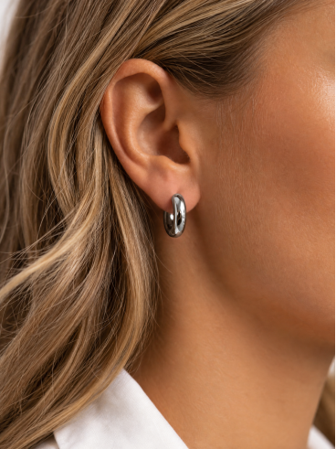 Boucles d'oreilles Zhora - Argenté