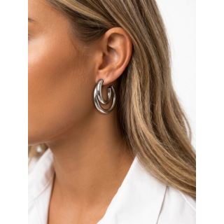 Boucles d'oreilles Bérénice - Argenté