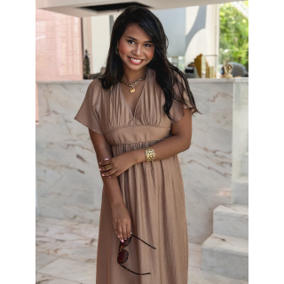 Robe longue Eglantine - Beige