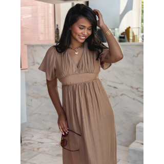 Robe longue Eglantine - Beige