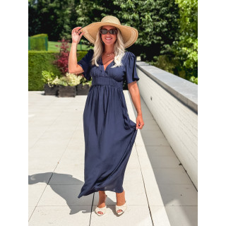 Robe longue Eglantine - Bleu marine