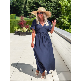 Robe longue Eglantine - Bleu marine
