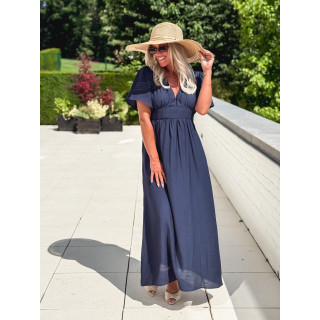 Robe longue Eglantine - Bleu marine