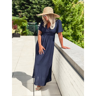 Robe longue Eglantine - Bleu marine