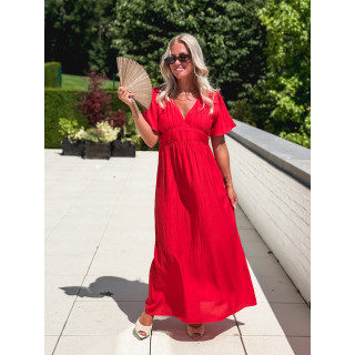 Robe longue Eglantine - Rouge