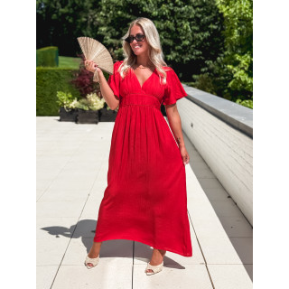 Robe longue Eglantine - Rouge