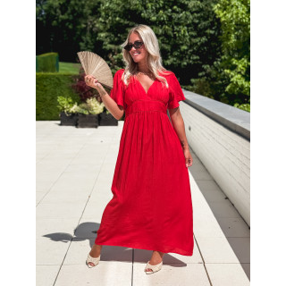 Robe longue Eglantine - Rouge