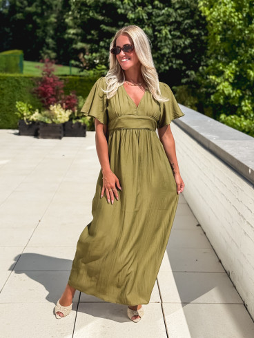 Robe longue Eglantine - Vert