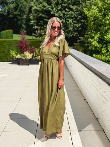 Robe longue Eglantine - Vert