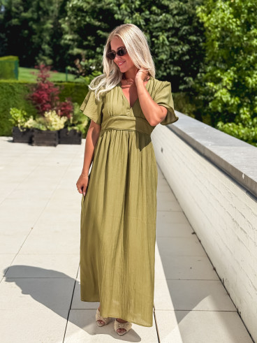 Robe longue Eglantine - Vert