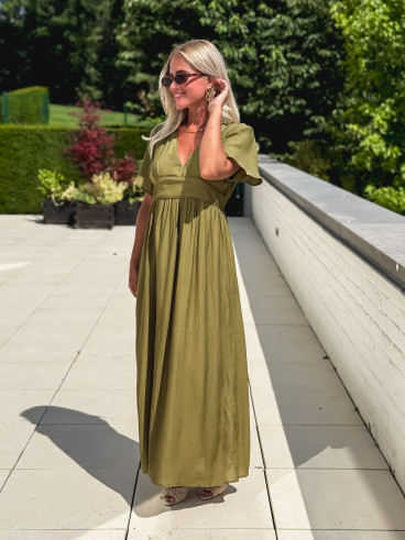 Robe longue Eglantine - Vert