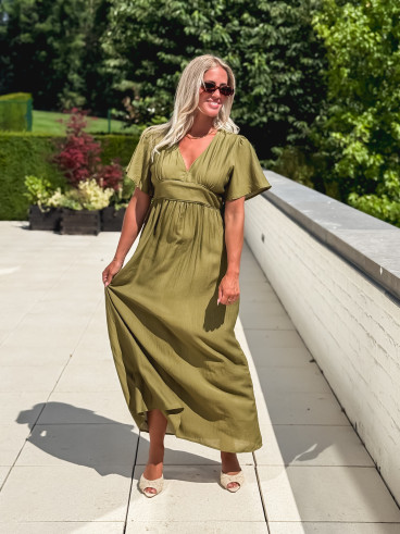 Robe longue Eglantine - Vert