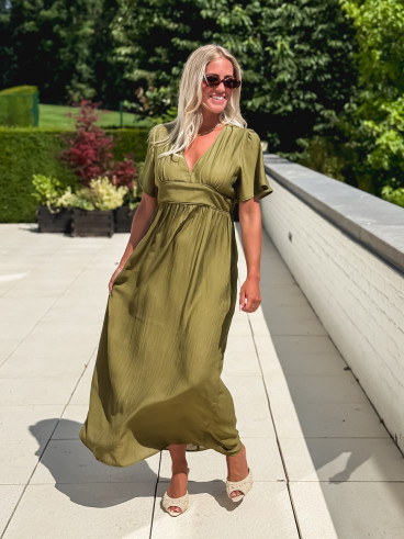 Robe longue Eglantine - Vert