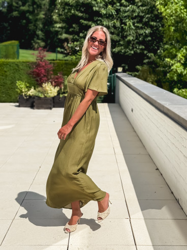 Robe longue Eglantine - Vert
