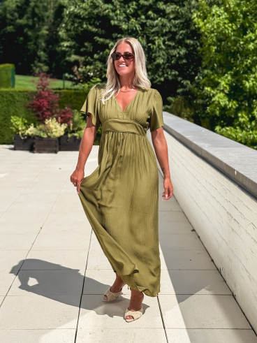 Robe longue Eglantine - Vert