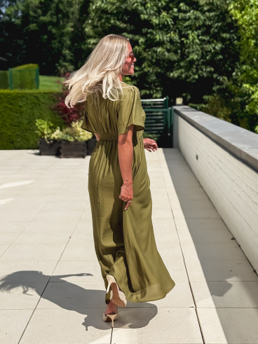 Robe longue Eglantine - Vert