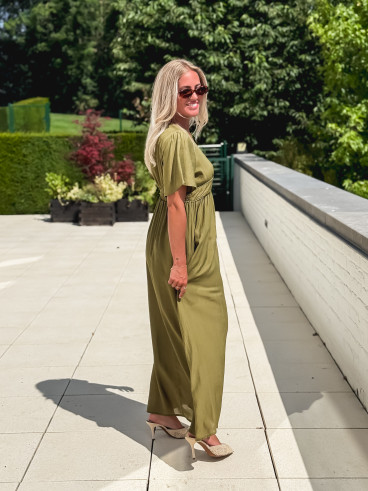 Robe longue Eglantine - Vert