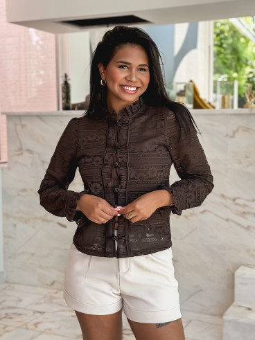 Blouse Typhaine - Chocolat