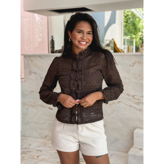 Blouse Typhaine - Chocolat