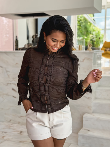 Blouse Typhaine - Chocolat