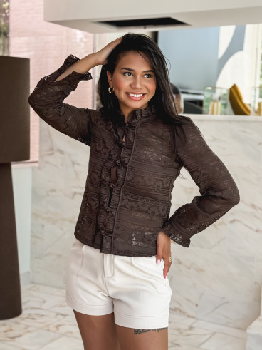 Blouse Typhaine - Chocolat