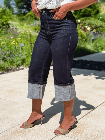 pantacourt Talia - Bleu foncé