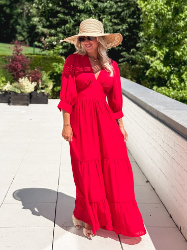 Robe longue Midoli - Rouge