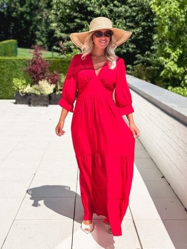 Robe longue Midoli - Rouge