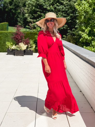 Robe longue Midoli - Rouge