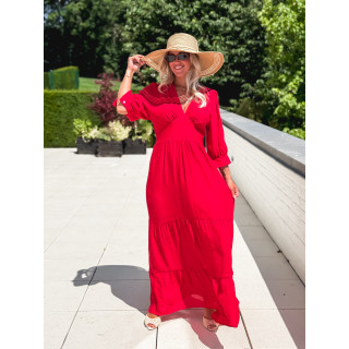 Robe longue Midoli - Rouge