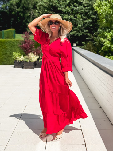 Robe longue Midoli - Rouge