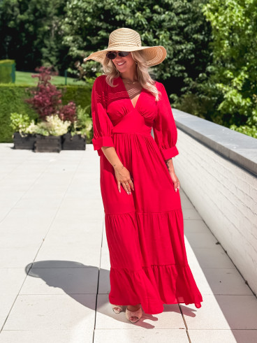 Robe longue Midoli - Rouge