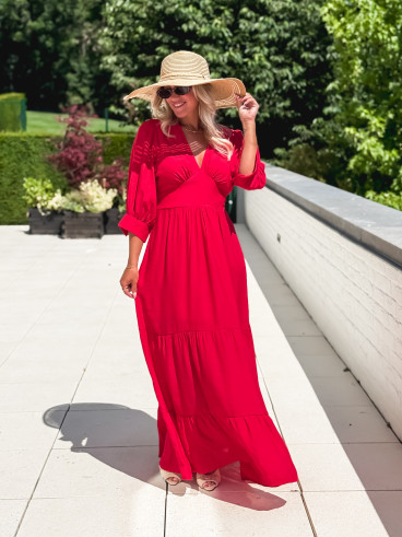 Robe longue Midoli - Rouge