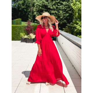 Robe longue Midoli - Rouge