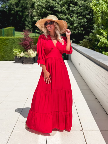 Robe longue Midoli - Rouge