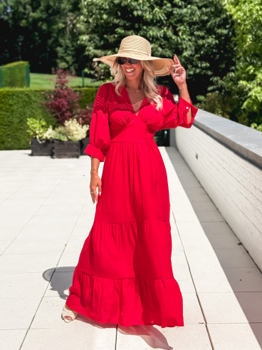 Robe longue Midoli - Rouge