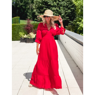 Robe longue Midoli - Rouge