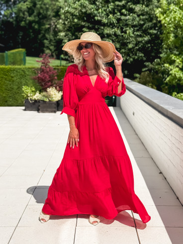 Robe longue Midoli - Rouge