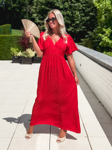 Robe longue Midoli - Rouge