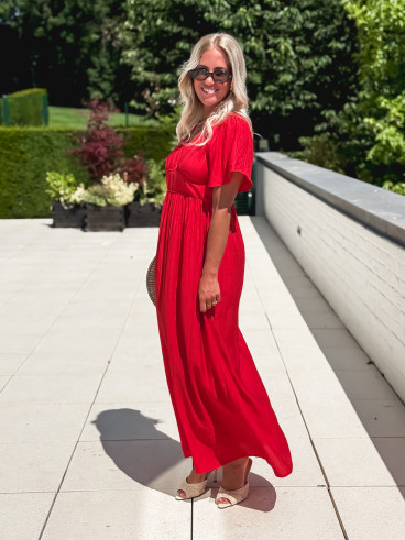 Robe longue Midoli - Rouge