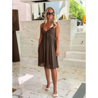 Robe courte Cléo - Chocolat
