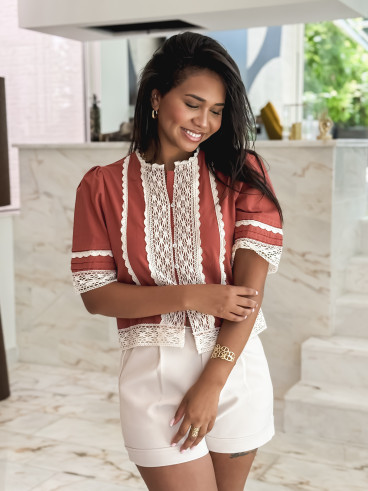 Blouse Gwen - Terracotta
