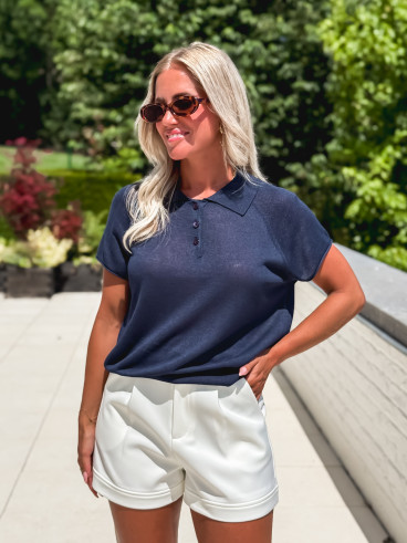 Polo Kitty - Bleu marine