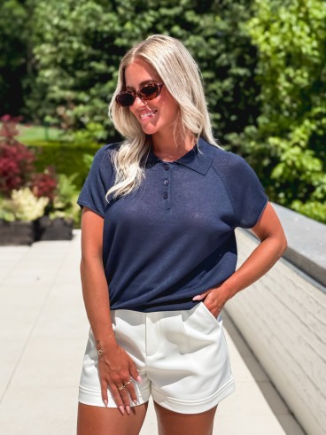 Polo Kitty - Bleu marine