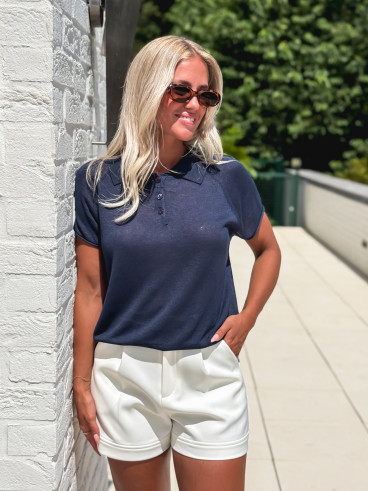 Polo Kitty - Bleu marine