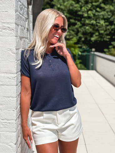 Polo Kitty - Bleu marine