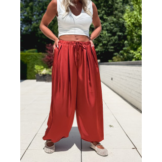 Pantalon satiné Nysa - Rouille