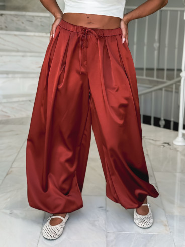Pantalon satiné Nysa - Rouille