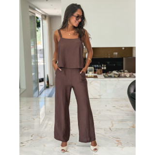 Combinaison pantalon Isalis - Chocolat