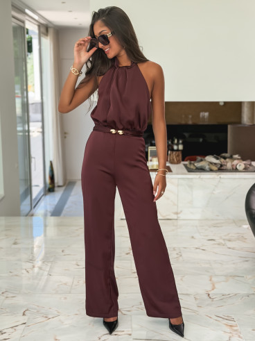 Combinaison pantalon Ysia - Prune